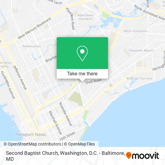 Second Baptist Church map
