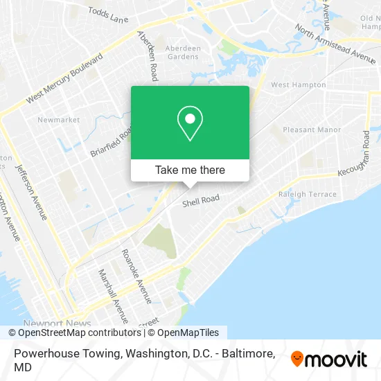 Powerhouse Towing map