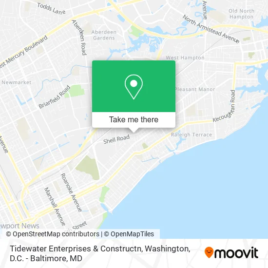 Tidewater Enterprises & Constructn map