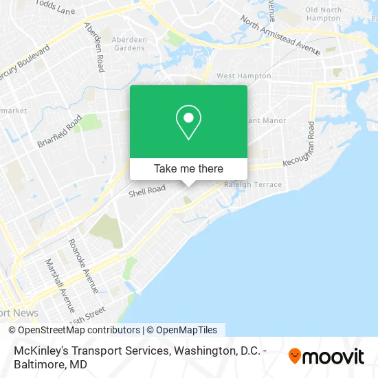 McKinley's Transport Services map