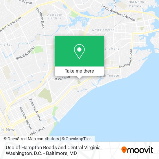 Uso of Hampton Roads and Central Virginia map