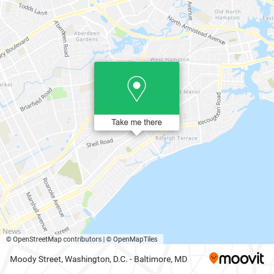 Moody Street map