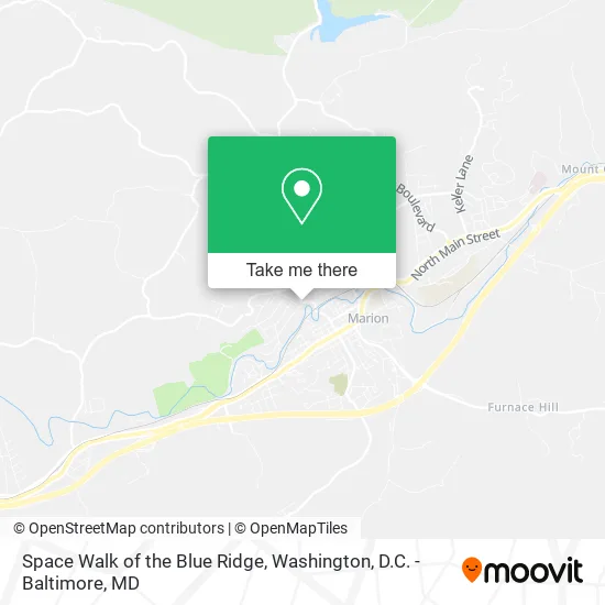 Space Walk of the Blue Ridge map