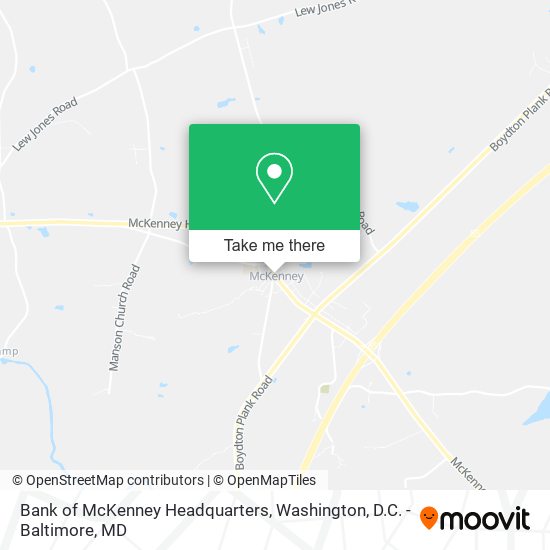 Bank of McKenney Headquarters map