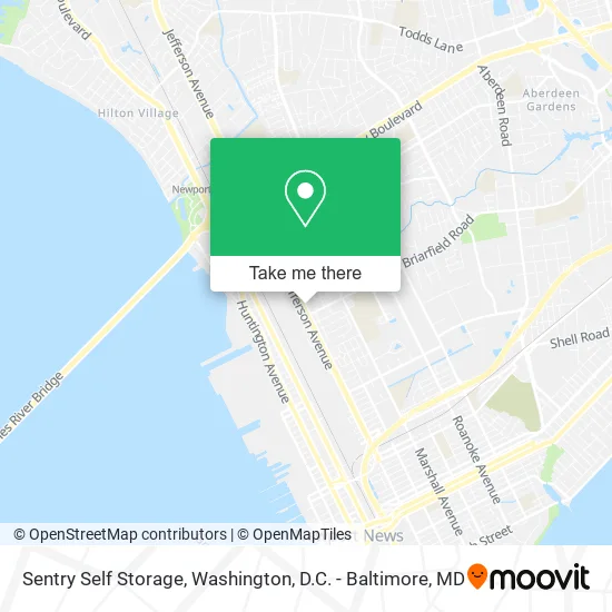 Sentry Self Storage map