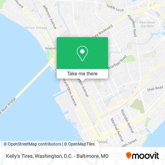 Kelly's Tires map