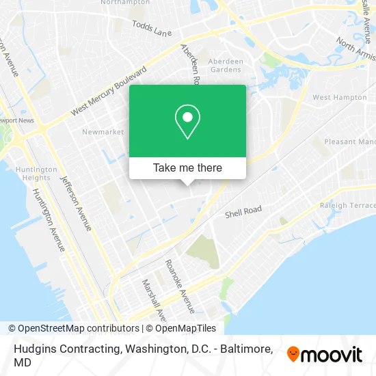 Hudgins Contracting map