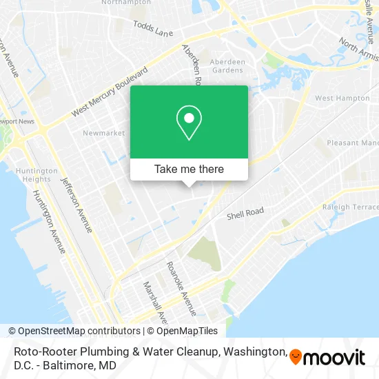 Roto-Rooter Plumbing & Water Cleanup map