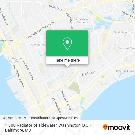 1 800 Radiator of Tidewater map