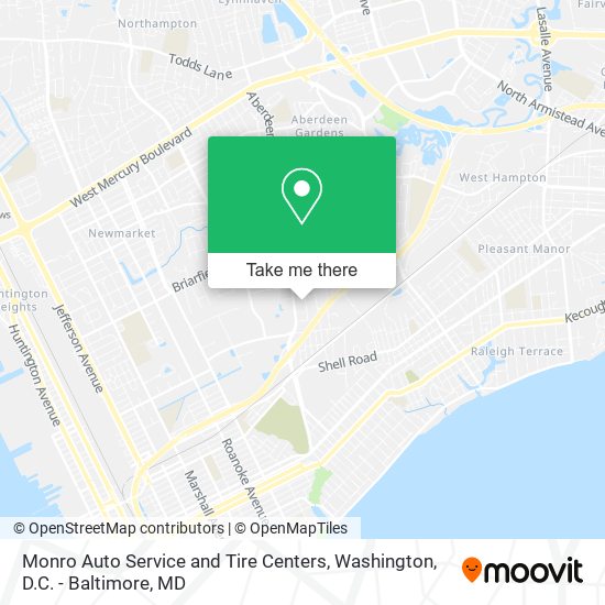 Mapa de Monro Auto Service and Tire Centers