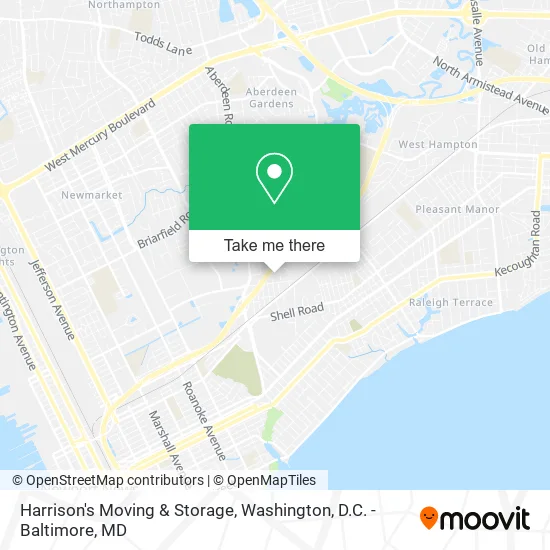 Harrison's Moving & Storage map