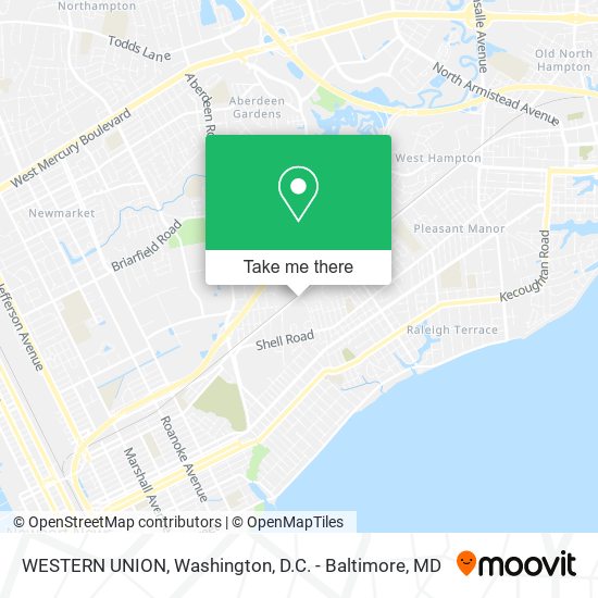 WESTERN UNION map