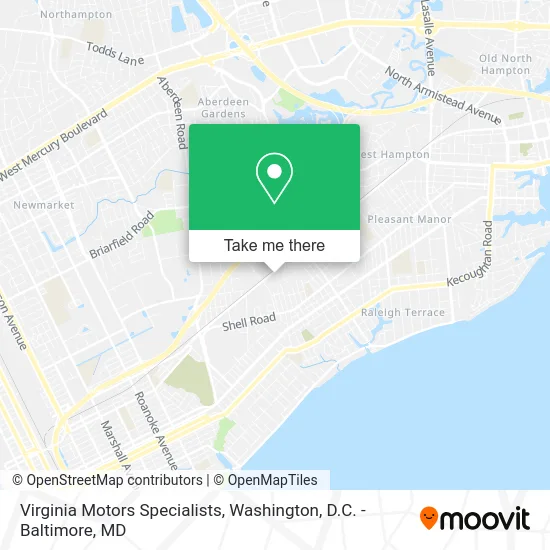 Virginia Motors Specialists map