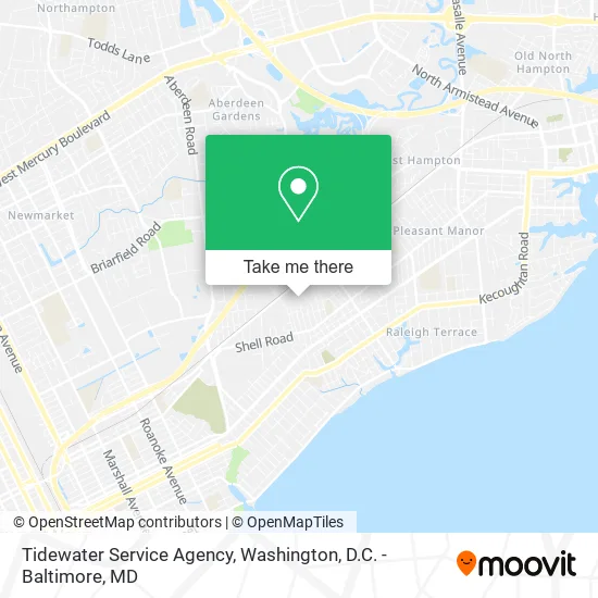 Tidewater Service Agency map