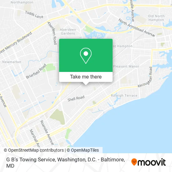 G B's Towing Service map