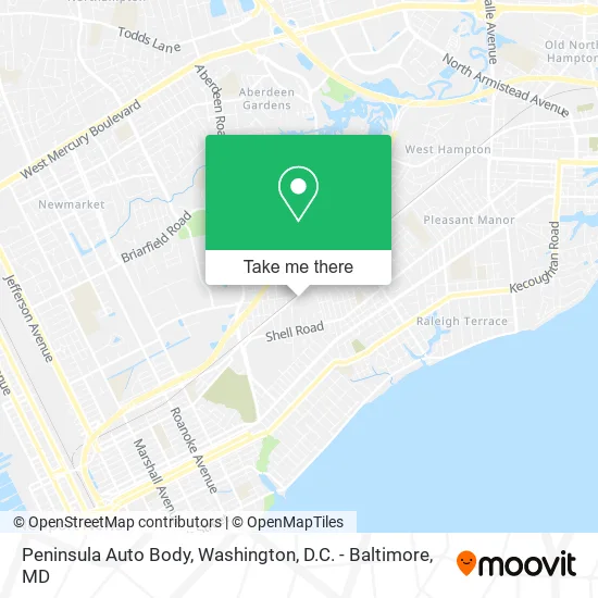 Peninsula Auto Body map