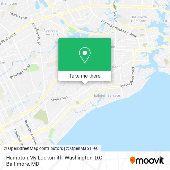 Hampton My Locksmith map