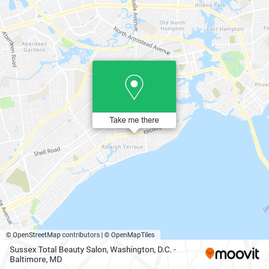 Mapa de Sussex Total Beauty Salon