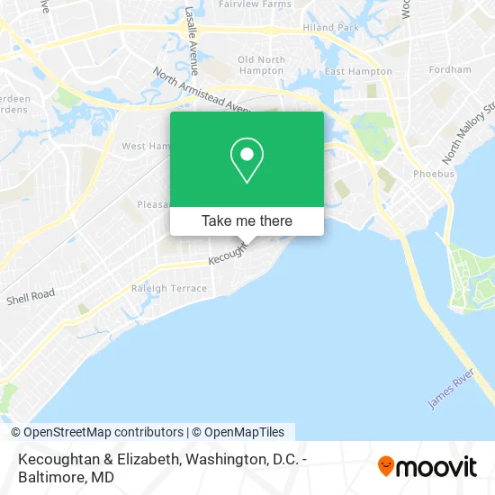 Kecoughtan & Elizabeth map