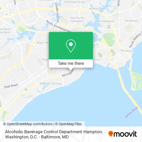 Alcoholic Beverage Control Department Hampton map