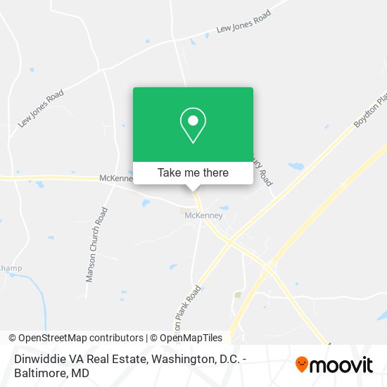 Mapa de Dinwiddie VA Real Estate
