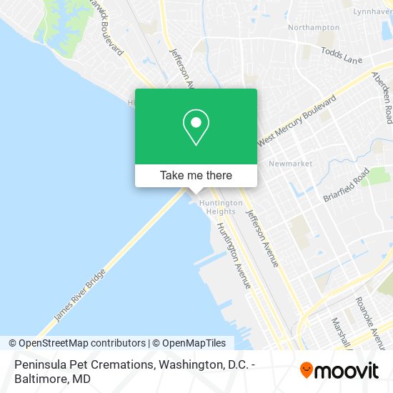 Peninsula Pet Cremations map