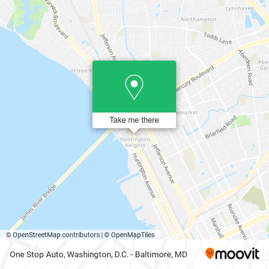 One Stop Auto map