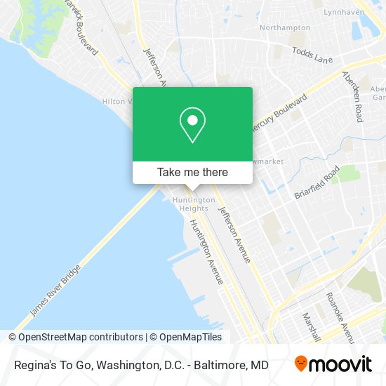 Regina's To Go map
