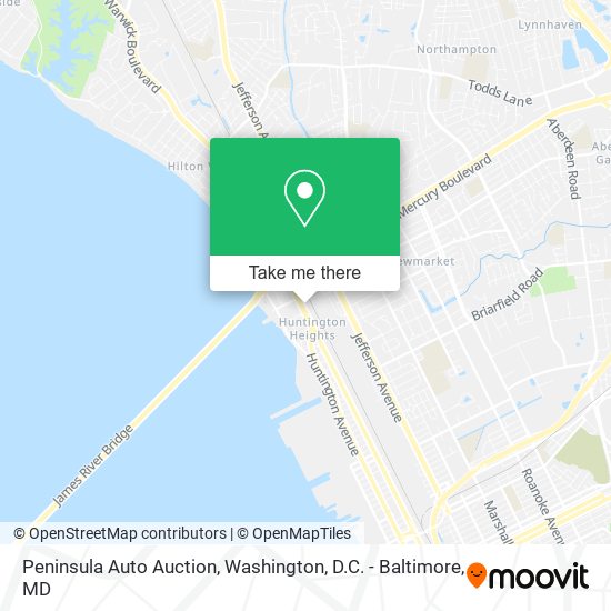Peninsula Auto Auction map