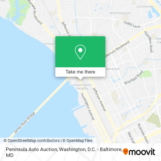 Peninsula Auto Auction map
