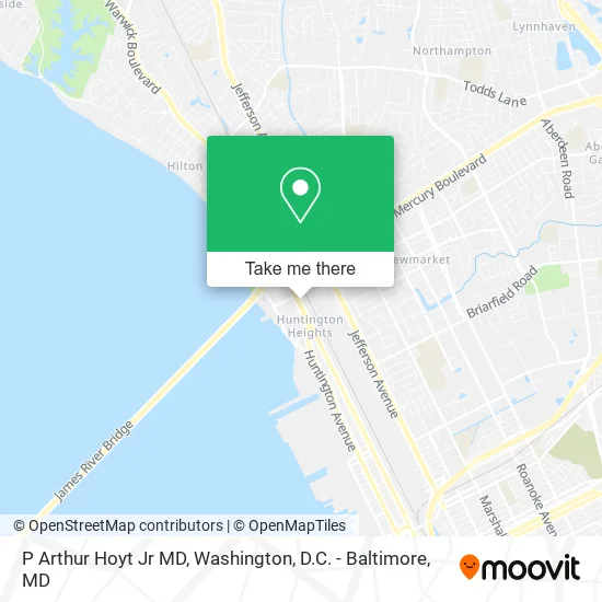 P Arthur Hoyt Jr MD map