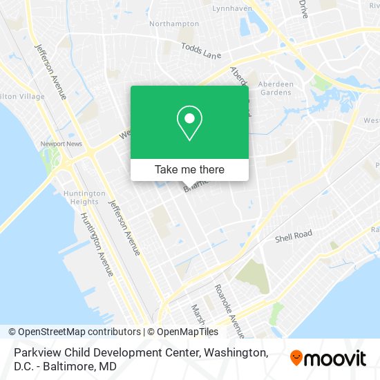 Parkview Child Development Center map