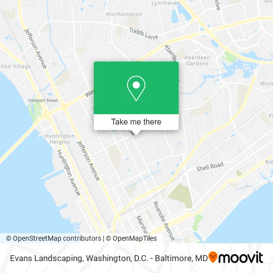 Evans Landscaping map
