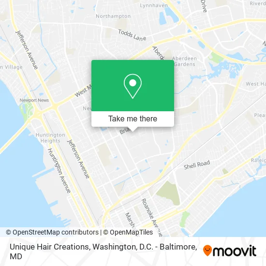 Unique Hair Creations map