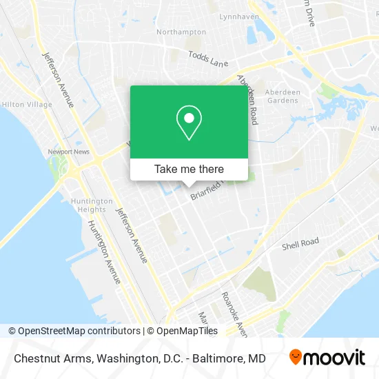 Chestnut Arms map
