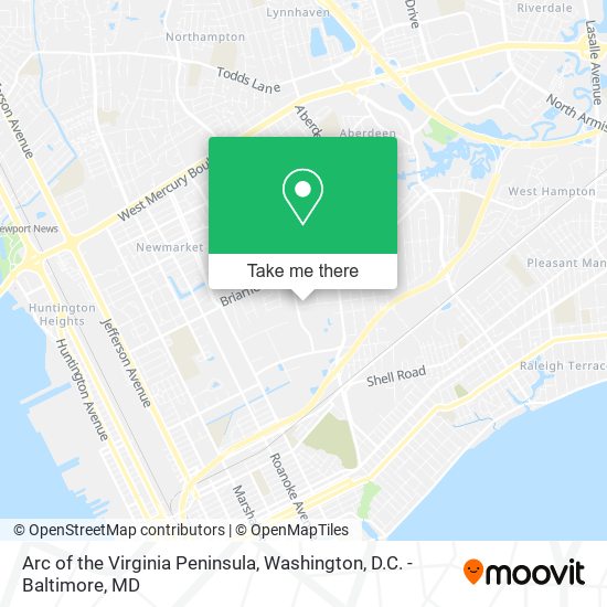 Mapa de Arc of the Virginia Peninsula