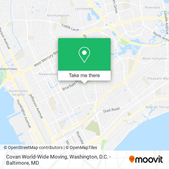 Covan World-Wide Moving map