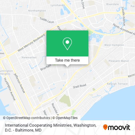 Mapa de International Cooperating Ministries