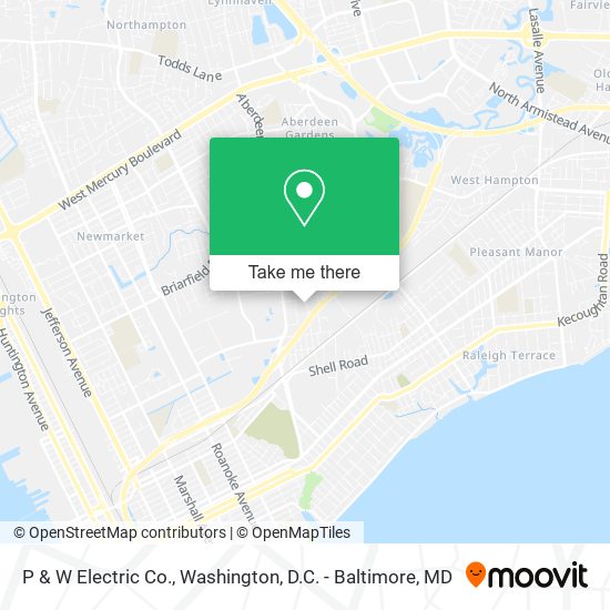 P & W Electric Co. map