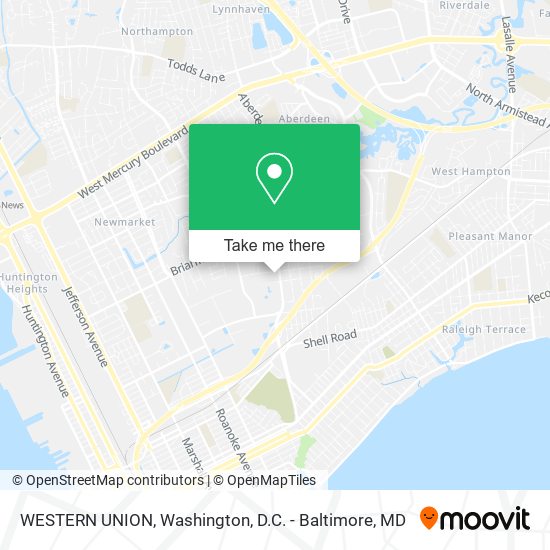 WESTERN UNION map