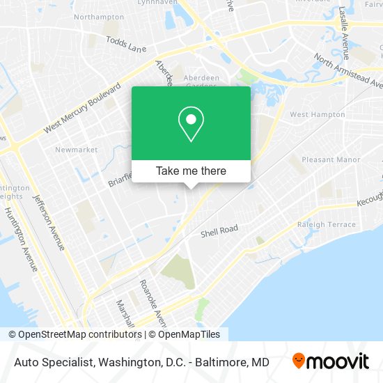 Auto Specialist map
