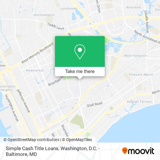 Simple Cash Title Loans map