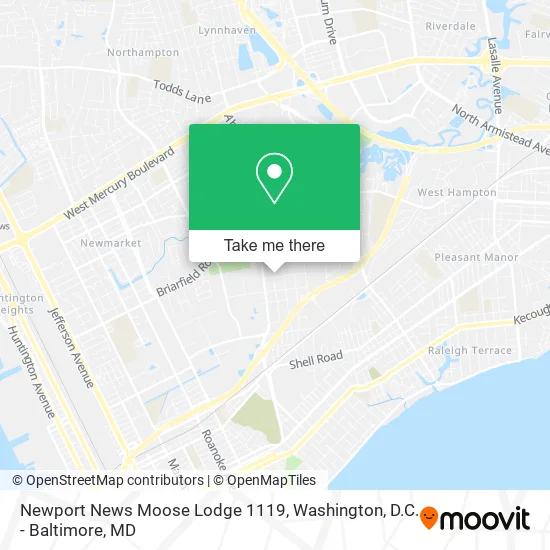 Newport News Moose Lodge 1119 map