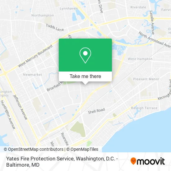 Yates Fire Protection Service map