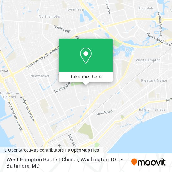 West Hampton Baptist Church map