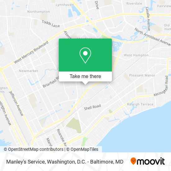 Manley's Service map