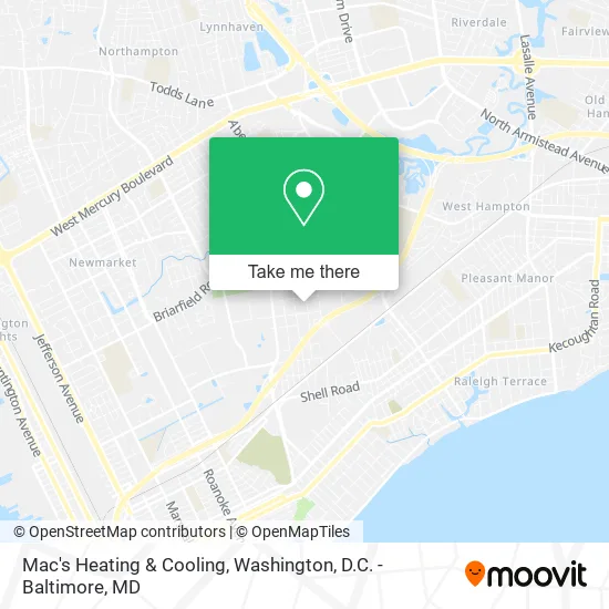 Mac's Heating & Cooling map