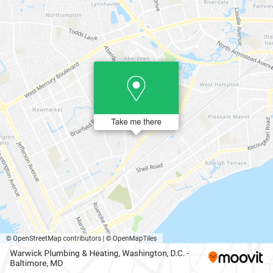 Warwick Plumbing & Heating map