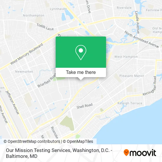Our Mission Testing Services map