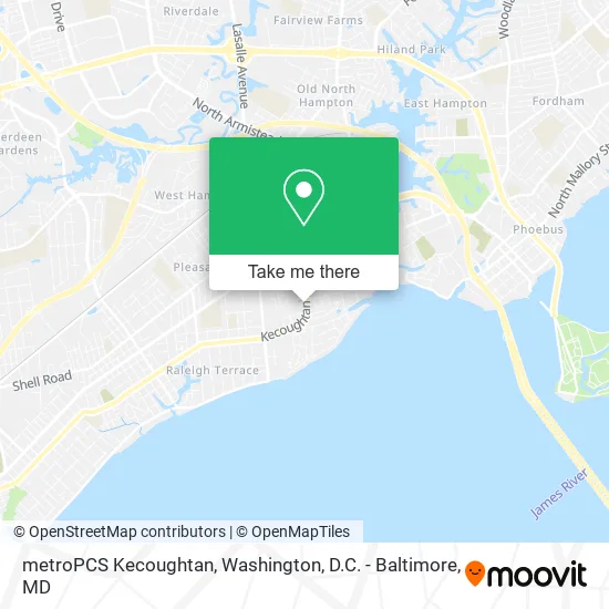 metroPCS Kecoughtan map